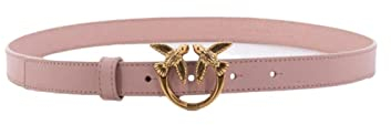 Damen-Gürtel Rosa mit Schnalle Love Birds Diamond Cut Herbst Winter 2022/23 Leder 1H212P-Y5H7 O81Q S, Rosa, S