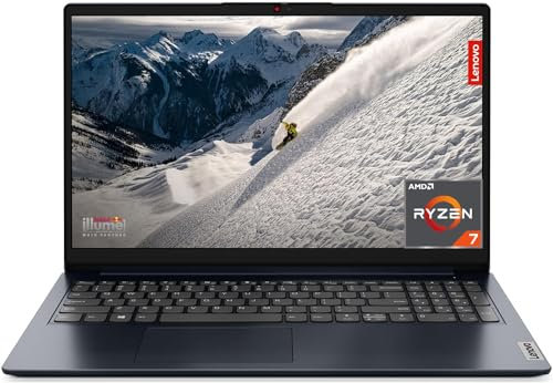 Lenovo IdeaPad 1 Gen 7 - Ordenador Portátil 15.6 FullHD (AMD Ryzen 7 5700U, 16GB RAM, 512GB SSD, AMD Radeon Graphics, Windows 11 Home) Azul - Teclado QWERTY Español