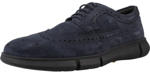 Geox Homme U Adacter F C Oxford Flat, Bleu Marine, 42 EU
