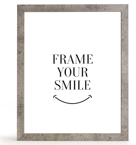 Monframe Bilderrahmen 29,7x42 cm (DIN A3) | Modern Fotorahmen Beton Optik mit Acrylglas & UV-Schütz | Bilderrahmen Holz MDF für Fotos, Kunstwerke, Poster & Diplom