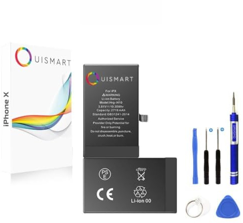 OUISMART® KIT Batterie pour IPHONE (avec Kit Outils, iPhone X)