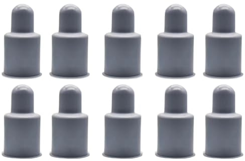 Lot de 10 cache-écrous en plastique gris M16 pour boulons de protection