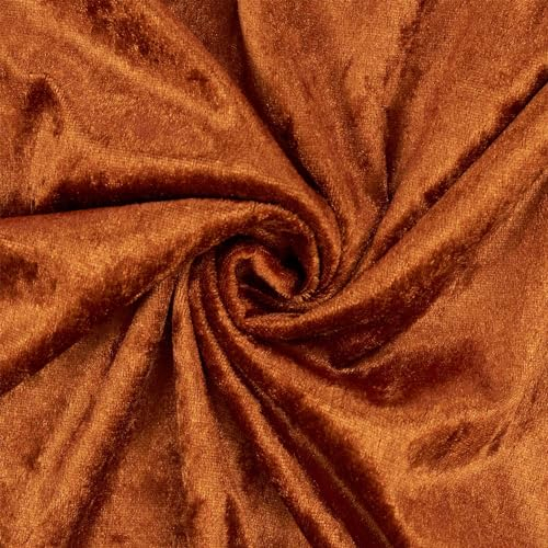 Pannesamt Stoff glänzend, uni cognac (Länge am Stück: ab 50cm / Breite: 150cm)