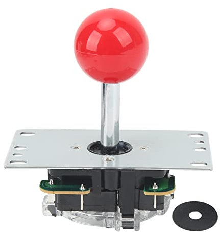 yaogohua Arcade Joystick Gamepad DIY Joystick Arcade Spiele Arcade Stick Arcade Spiel Fighting Stick Ersatzteile Pin Platine Mit Kugelkopf Pac Man Arcade Maschinen(Rot)