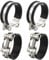 sourcing map 4Pcs T-Bolt Hose Clamp Working Range 64-67mm Rubber Cushioned Intake Intercooler Clamps Adjustable Tube Clamps for Tubes Pipes