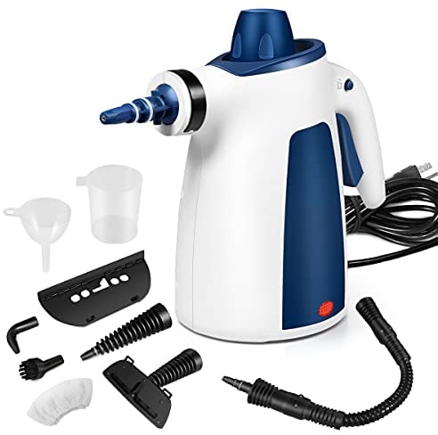 Steam Cleaner, HandHeld Steam Cleaners, Portable Steam Cleaning, Steam Cleaner Hand Held, Multi-Purpose Portable Steamer with 9 Accessory Kit for Sofa, Kitchen, Tile, Curtains, Carpets, Window