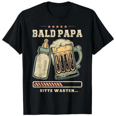 Bald Papa, Vaterschaft, Baby Ankündigung, Werdender Vater T-Shirt