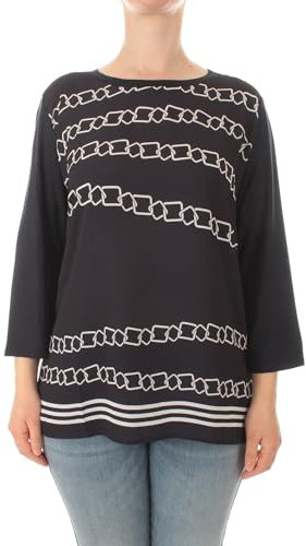 LUISA VIOLA T-Shirt Stampata da Donna Blu - Large