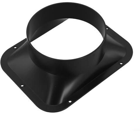 Duct Connector Flange, Square to Round Straight Ducting Plate Kitchen Hood Ventilation, For Cooling Heating Ventilation System HVAC(150MM)