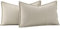 Madizz 2er Set Schlicht Chenille Kissenbezügen Weiche dekorative Kissenbezüge für Sofa Schlafzimmer Kissenhülle Beige 40x60 cm Rechteckig
