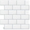 DEWOO Crystal Self Adhesive Stick on Wall Tile Peel and Stick Kitchen Backsplash White Metro Subway Brick 10-Sheet (12x 12)