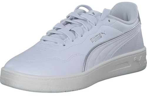 PUMA Court Lally Dayinight Damen-Sneaker, Puma Weiß Puma Weiß Puma Silber, 42.5 EU