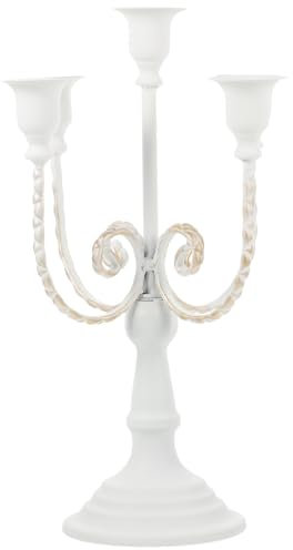 DRESSOOS Traditional Arm Candelabra Metal Multi-branches Candlestick Elegant Home Candle Holder