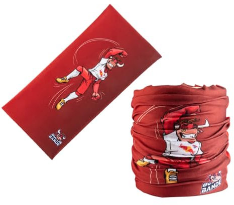 RB Leipzig Kinder Schlauchtuch - Bullis Bande - rot Schlauchschal Tuch Halstuch RBL - Plus Lesezeichen Wir lieben Fußball