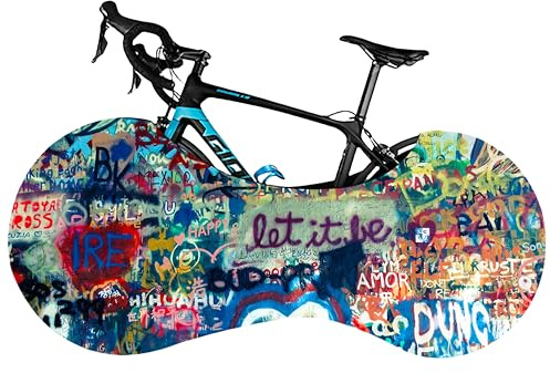 Fahrrad-Radabdeckung, staubdicht, für drinnen und draußen | Hochelastisches Reifenpaket Road MTB Schutzausrüstung Garage für Reifen von 66-73 cm (buntes Graffiti)