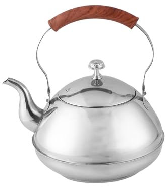 Folpus Bollitore da tè con Coperchio Bollitore in Acciaio Inox 1,5 L Pentola da Cucina con Manico Teiera con Filtro Bollitore per fornello da Hotel Giardino