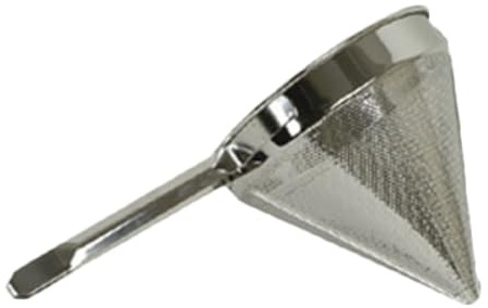 FSE SLKCP112 China Cap Strainer, 12 Dia., 6 Quart, fine mesh, Pointed, 18/8 Stainless Steel