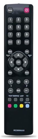 Replacement Thomson Télécommande Universelle RC3000E02 pour TV Thomson | Compatible avec Modèles LED/LCD/4K | PortéeDesign Ergonomique