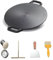 MANHANDIAO Poêle à crêpes chinoises en fonte 32 cm – Idéale pour faire et réchauffer des crêpes, tortillas et crêpes