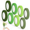 ABOHU 8 Rouleau Floratape Fleuriste, Ruban Adhésif Floral Vert 27m*12mm, Floral Tape Vert pour Enveloppement de Bouquets, Ruban de Fleuriste pour Bouquets de Fleurs pour Travaux Manuels