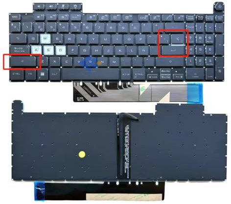 XINDIKBHUB Teclado retroiluminado RGB español para ASUS TUF Gaming FX507ZM FX507ZU FX507ZV/ZI FA507RC FA507RE FA507RM/RR FX517 FX517ZM/ZR/SP