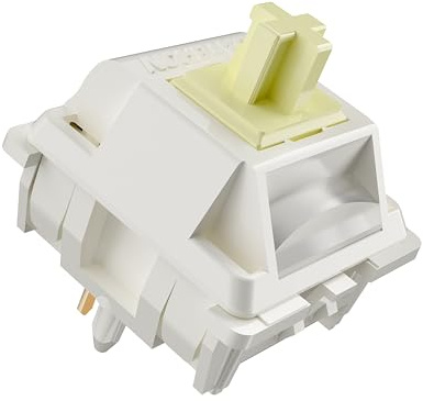 GATERON Creamy Linear Silent Keyboard Switch for Mechanical Gaming Keyboard, 5-Pin 45gf Quiet Pre-Lubed Switches with Standard MX Structure (108PCS)