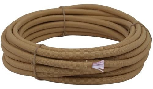 PES Polyester Expanderseil 6mm Gummiseil Multiflex Gummileine Planenseil Gummikordel Made in Germany 10m-100m (Beige, 10m)