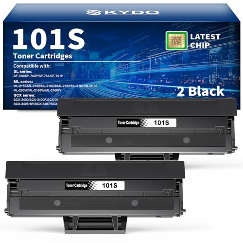 MLT-D101S Toner Kompatibel mit Samsung D101S MLT-D101S Schwarz für ML-2160 | für Samsung ML-2160 ML-2165 ML-2165W ML-2168 SCX-3400 SCX-3405W SCX-3405F SCX-3405 SCX-3405FW SF760 SF760P (Schwarz,2er-Pack)