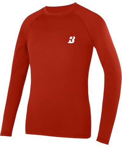 Roadbox Kompressionsshirts für Jungen 1-2 Pack, Sportshirt Langarm & Kurzarm, Atmungsaktives Unterziehshirt Kinder, Skiunterwäsche Fußball Laufen