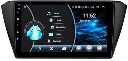 Android 14 Car Radio para Skoda Fabia 3 III 2015-2019 2 DIN de Coche NAVEGACIÓN con Pantalla Táctil 9 Pulgadas Reproductor Multimedia(F5 6+128G)