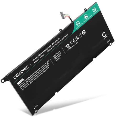 CELLONIC Batterie Compatible avec Dell XPS 13 9360, PW23Y, RNP72, TP1GT | 7800mAh, 7.6V, Lithium Polymère pour Dell 0PW23Y, 0RNP72, 0TP1GT, 451-BBXF, OPW23Y, OTP1GT