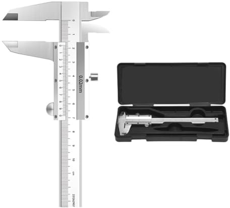 Gettimore Mini calibro a corsoio da 100 mm in acciaio al carbonio per misurazione di precisione, piccolo calibro di profondità con vite di bloccaggio, sistema metrico portatile e imperiale