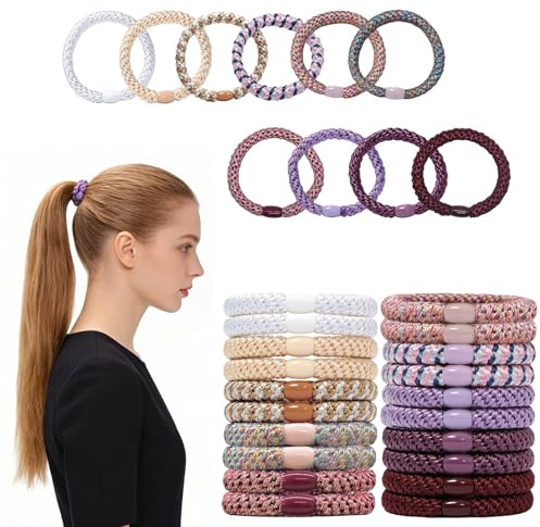 Katyjun Knekkie-s Haargummi 20er Set Mit 10 Stilen - Knekkie-s Original Haarschutz Und Style - Scrunchies Seide Für Alle Frisuren Und Anlässe
