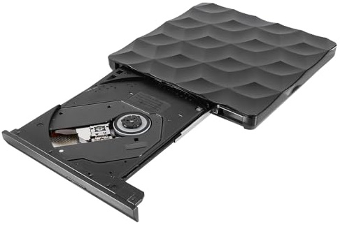 Holibanna Externes USB 3.0 DVD Brenner Laufwerk mit USB c Anschluss Tragbares CD DVD Rom Laufwerk für Laptop und Desktop Schnelle Datenübertragung Kompatibel für Datensicherung