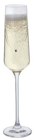 Dartington Personalised Romance Glitz Pair of Champagne Flutes Glasses - Add Your Own Message