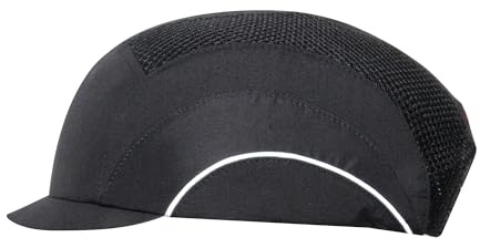 JSP A1+ Anstoßkappe Leichtgewicht, 2,5cm Schirm, Schwarz | Leichte Anstoßkappe für Lager, Logistik und Produktion. EN 812-zertifiziert.