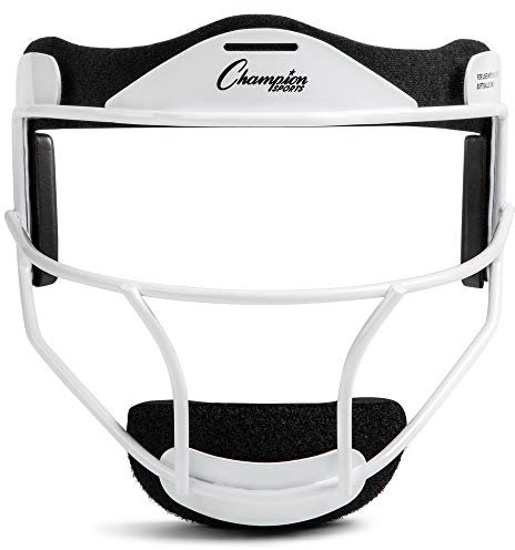 Champion Sports Unisex – Erwachsene Fielders Face Mask Softball-Gesichtsmaske aus Stahl, Weiß, Jugend