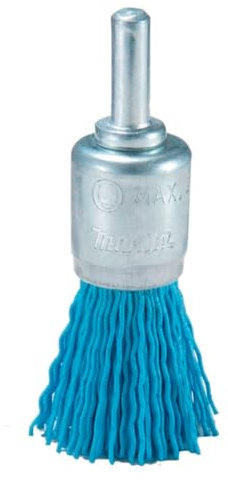 MAKITA D-45733 D-45733-Cepillo de Nylon de Acabado de 30mm vastago 6mm Grano 240 Espesor 0.7 mm, Negro