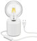 ledscom.de Tischlampe TIPO Porzellan rund weiß Kugel inkl. E27 G125 Filament Lampe 7,123W warm-weiß 838lm