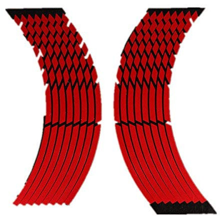 Viviance 16-18 Zoll Rad Sticker Reflektierende Rim Stripe Decals Tape Für Auto Bike Motorrad - Die Orange
