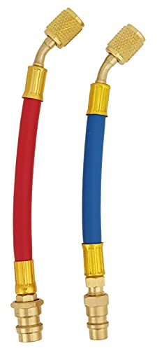 BWLZSP Outil de réfrigération de connecteur, Adaptateur de climatisation 2 pièces en Laiton R134A à R12 1/4 SAE Accessoires de connecteur à Filetage Femelle(R134A à R12)
