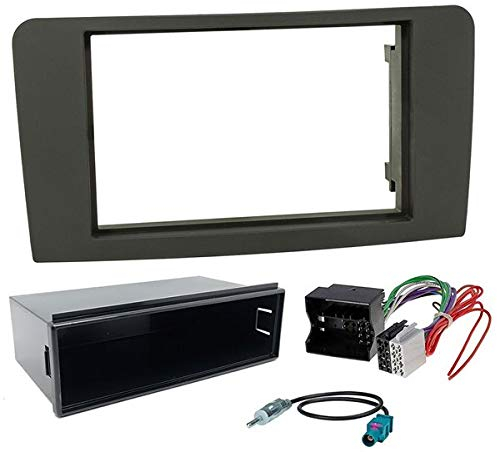 Sound-way - Kit Montage Cadre de Radio Adaptateur autoradio 1 DIN / 2 DIN pour Mercedes Classe M W164 / GL X164 - KA11-087