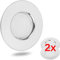 Colador de Drenaje, 2 pzas, Ø 77 mm, Ideal para Drenaje con Ø Interno de 42 mm, sobresale 14 mm de Profundidad en la Boquilla, Tensor de Fregadero con Ajuste optimizado, Ideal para Ducha, Lavabo