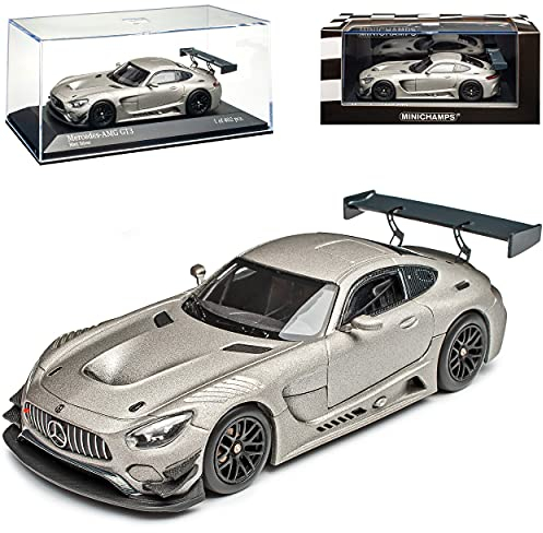 Mercedes-Benz AMG GT3 Coupe Matt Grau Silber Modell Ab 2014 Version 2017 1/43 Minichamps Modell Auto mit individiuellem Wunschkennzeichen