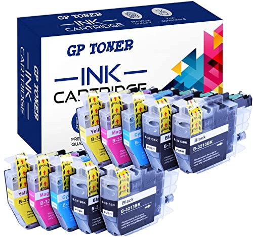 GP TONER LC3213 Druckerpatronen Ersatz für Brother LC-3213 LC-3211 LC3211 Patronen für Brother DCP-J572dw MFC-J497DW MFC-J491DW DCP-J772DW DCP-J774DW MFC-J890DW MFC-J895DW (4B/2C/2M/2Y, 10 Pack)