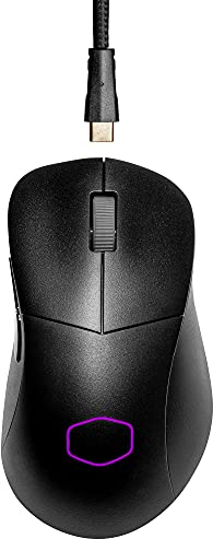 Cooler Master MM731 RGB-LED Ultralight 59g Hybrid Wireless Gaming Mouse - 19K DPI PAW3370 Optical Sensor, 70 Million Click Optical Switches, MasterPlus+ (38K DPI, PC only), Ergonomic - Matte Black