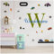 yabaduu Wandsticker personalisiert Sticker Aquarell Tiere mit Name Wandtattoo für Kinderzimmer Babyzimmer Spielzimmer Mädchen Junge Y037 (Nr. 23 Rennautos, Mit Wunschname)