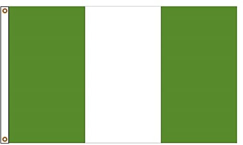 PinkDisplay Bandera de África (Nigeria) ojales de 90 x 150 cm y doble costura para exteriores