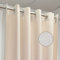 YISURE Tenda da doccia finto lino 200 x 200 cm, beige crema senza ganci idrorepellente, larghezza 200 x altezza 200 cm