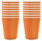 POPOYU 16 Pièces Gobelet Papier Jetable Orange,Table Papier Verre en Carton Joyeux Anniversaire,Gobelet de Fête Gobelet de Table en Gobelet Papier Mariage pour Cocktail,Boissons,Restauration